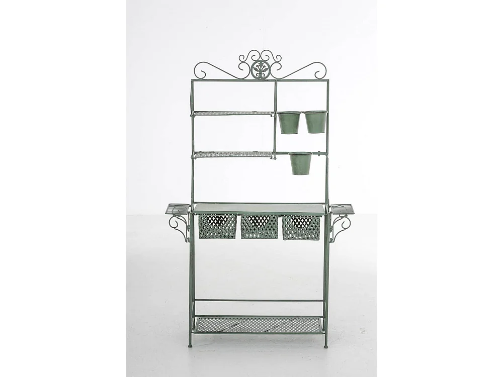 Étagères sur pied - Métal - 94 x 30 x 149cm - Vert antique - Shine