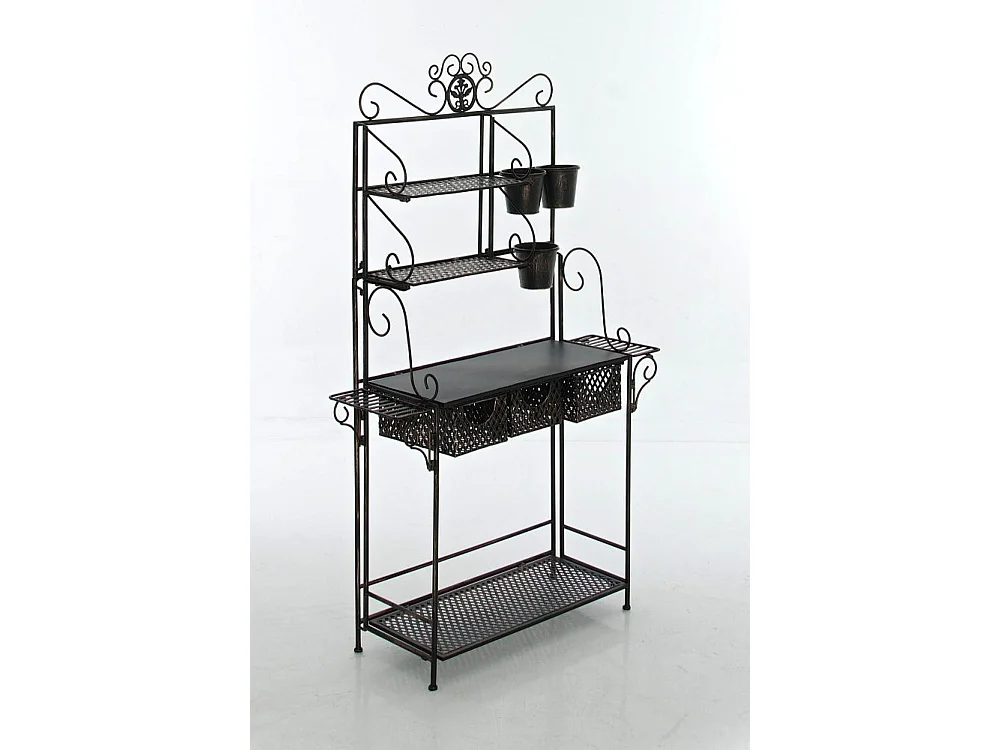 Étagères sur pied - Métal - 94 x 30 x 149cm - Bronze - Shine