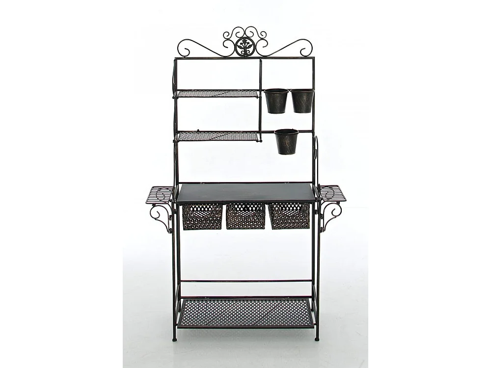 Étagères sur pied - Métal - 94 x 30 x 149cm - Bronze - Shine