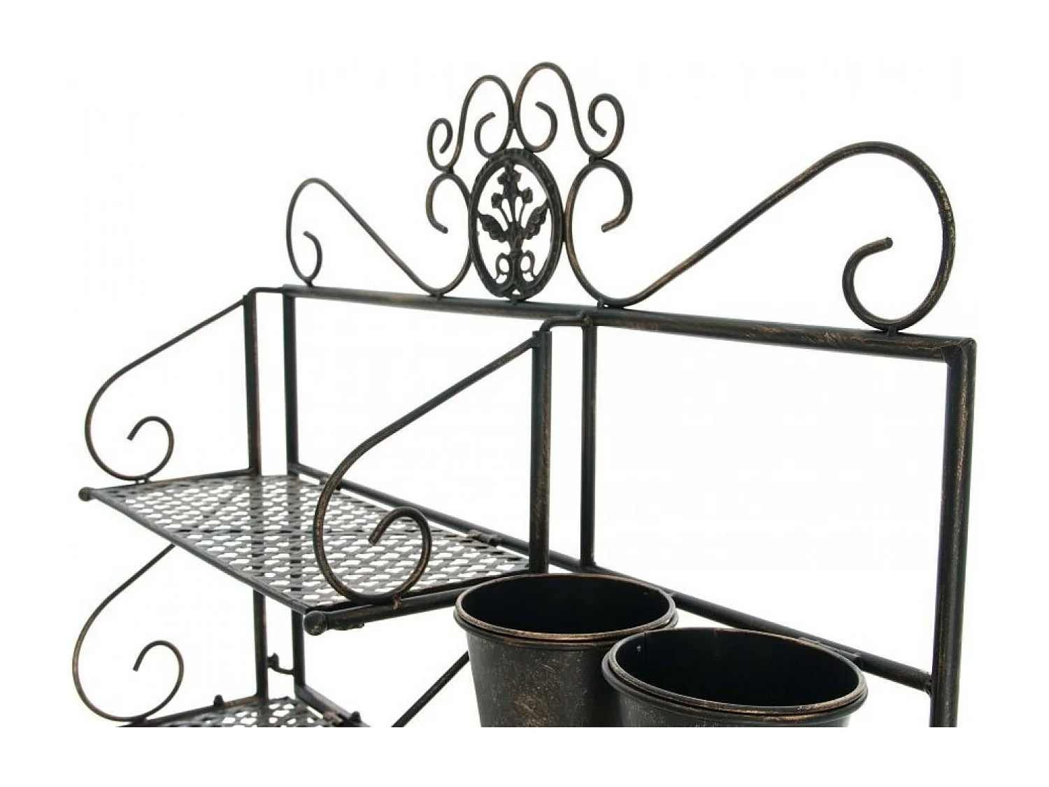 Étagères sur pied - Métal - 94 x 30 x 149cm - Bronze - Shine