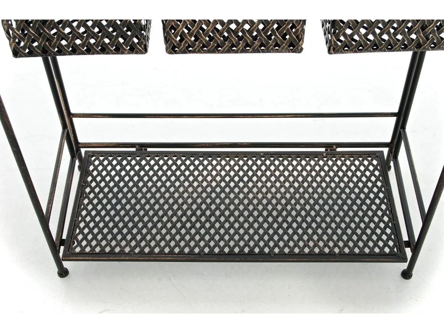 Étagères sur pied - Métal - 94 x 30 x 149cm - Bronze - Shine