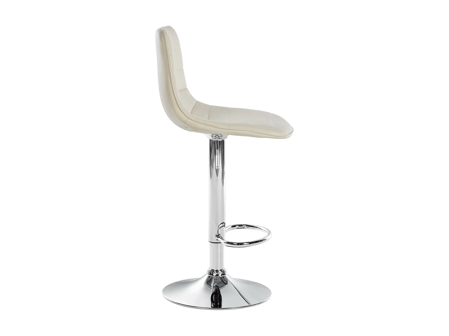 Lot de 2  Tabouret de bar - Similicuir - Crème - Lex