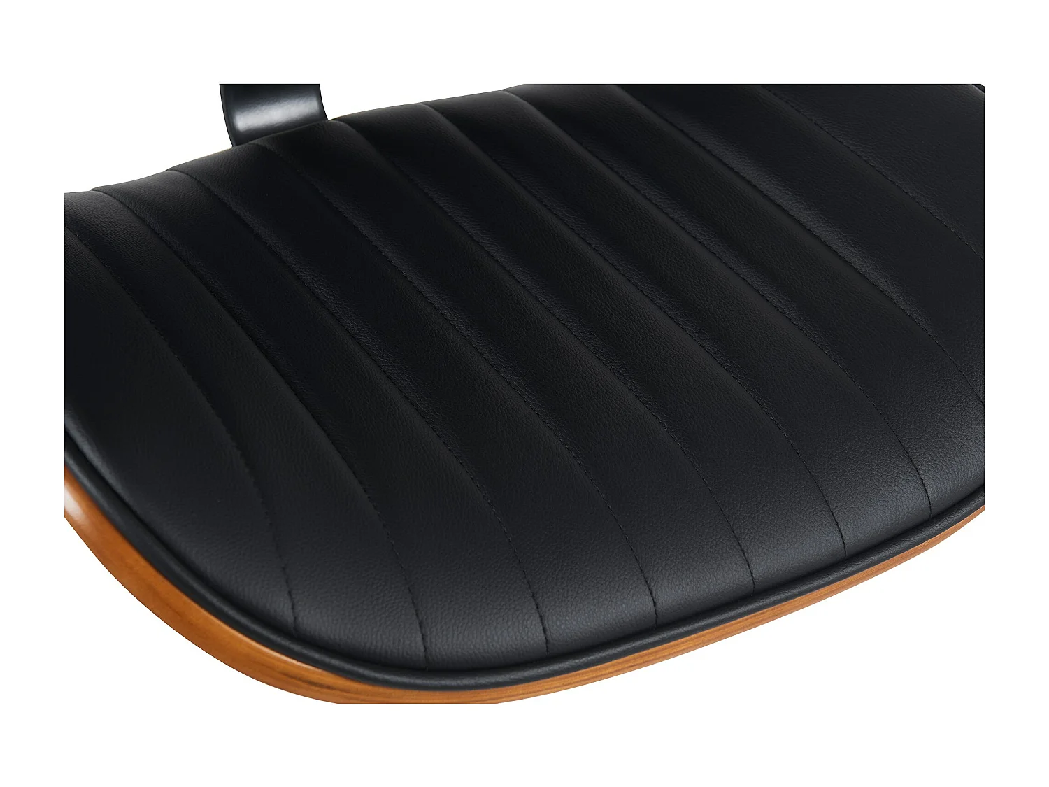 Tabouret de bar - Similicuir & Noir - Noyer / Noir - Clawson