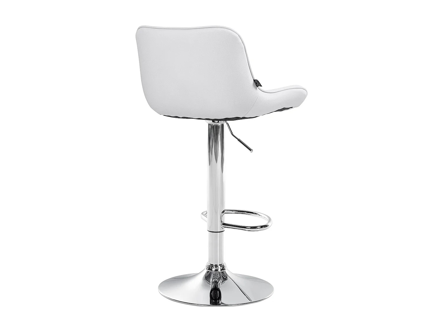 Tabouret de bar - Similicuir (PVC) & Chrome - Blanc - Vonore