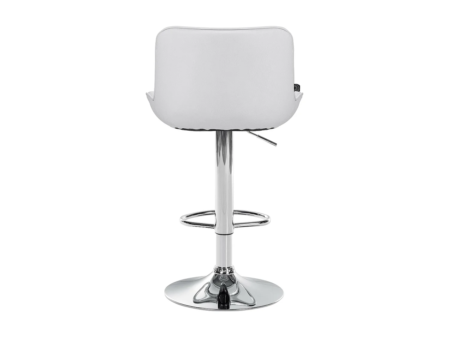 Tabouret de bar - Similicuir (PVC) & Chrome - Blanc - Vonore