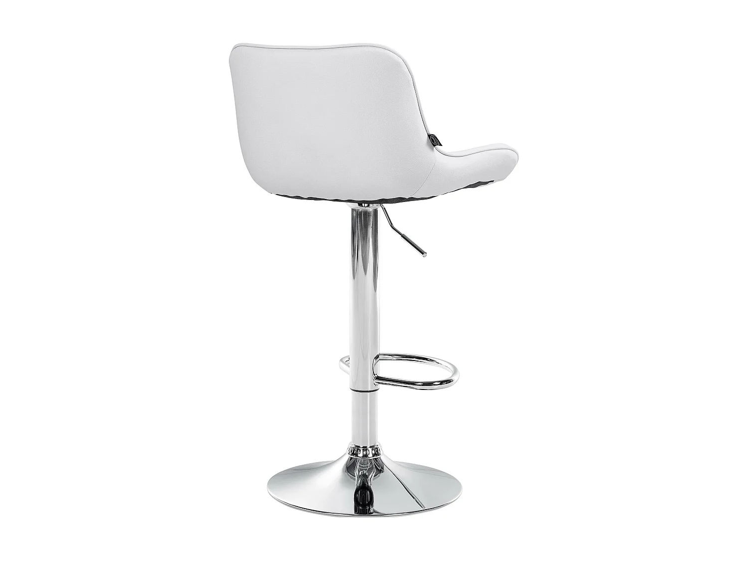 Tabouret de bar - Similicuir (PVC) & Chrome - Blanc - Vonore