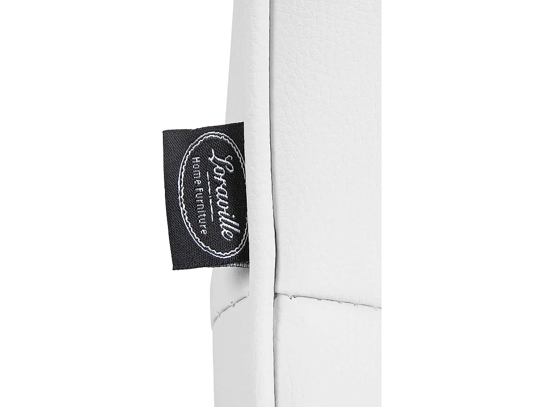 Tabouret de bar - Similicuir (PVC) & Chrome - Blanc - Vonore