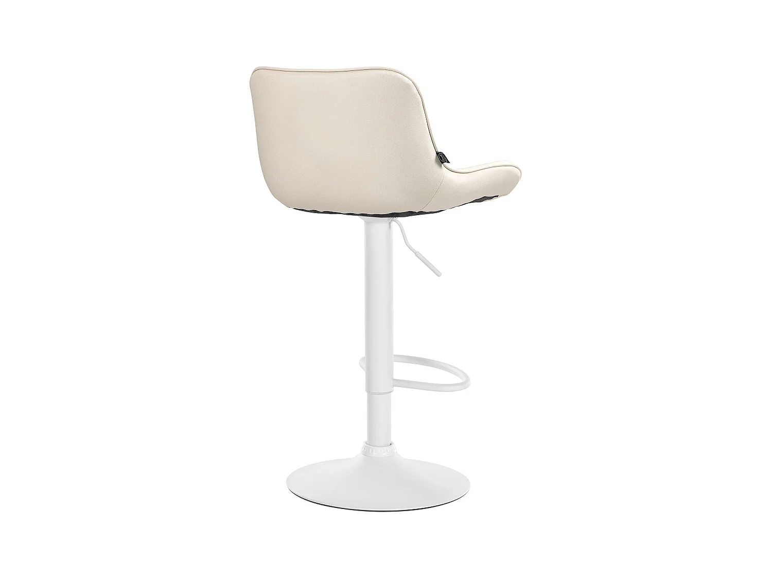 Tabouret de bar - Similicuir (PVC) & Blanc - Crème - Vonore