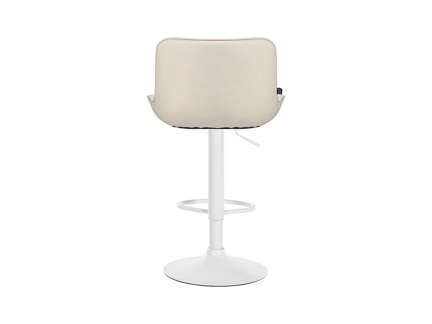 Tabouret de bar - Similicuir (PVC) & Blanc - Crème - Vonore