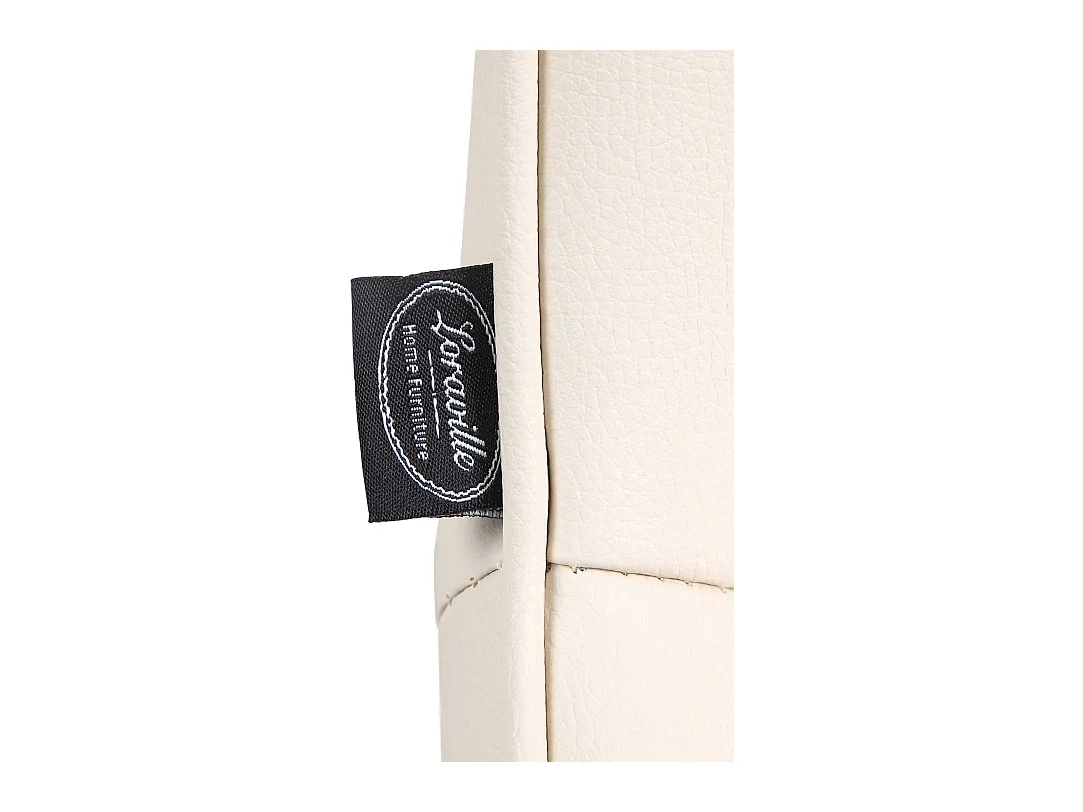 Tabouret de bar - Similicuir (PVC) & Blanc - Crème - Vonore