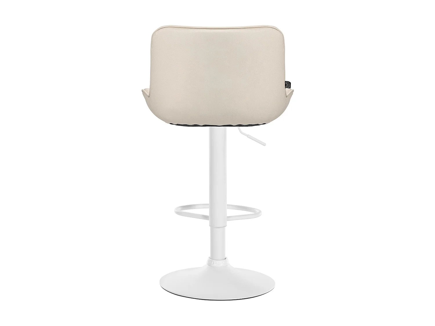Tabouret de bar - Similicuir (PVC) & Blanc - Crème - Vonore