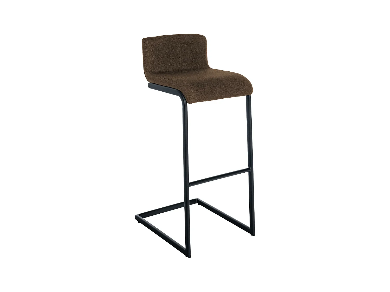 Tabouret de bar - Tissu - Marron - Newport