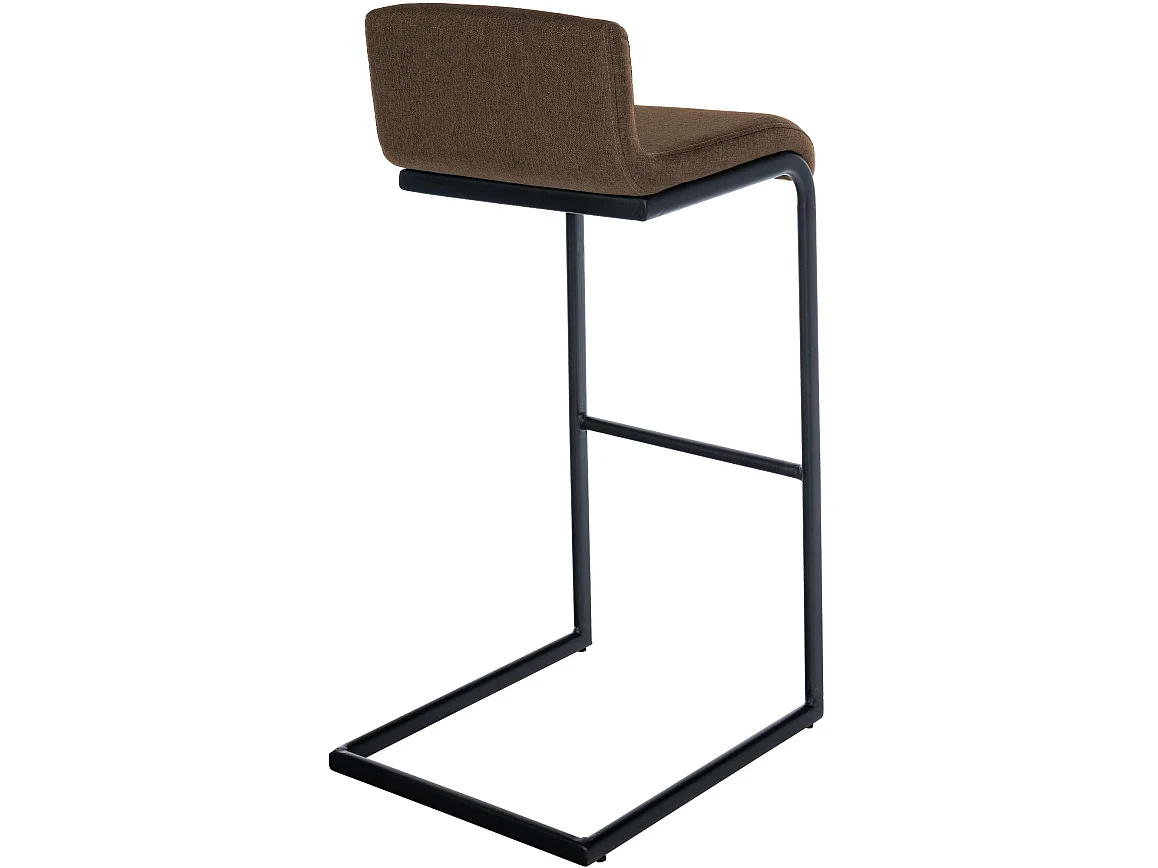 Tabouret de bar - Tissu - Marron - Newport