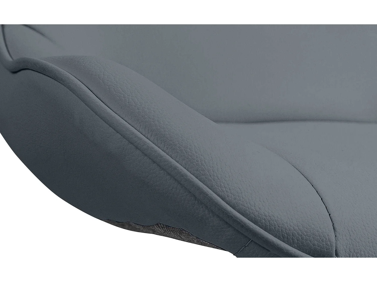 Tabouret de bar - Similicuir (PVC) & Noir - Gris - Vonore