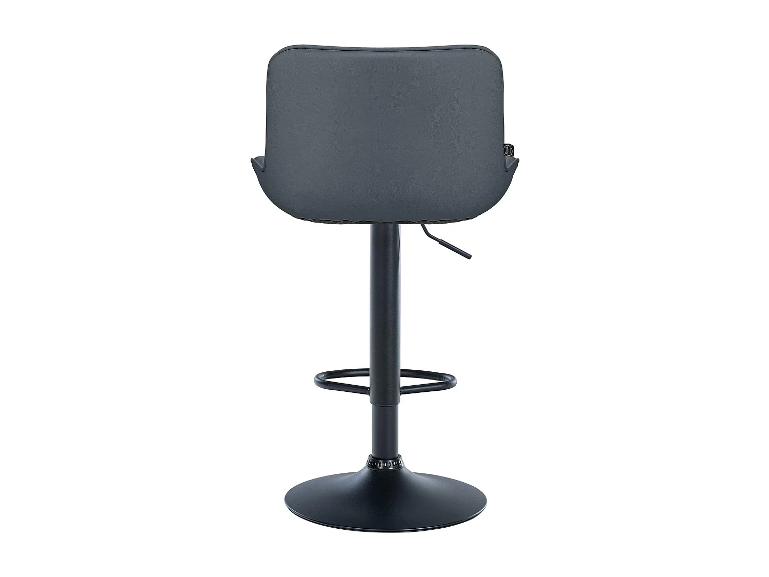 Tabouret de bar - Similicuir (PVC) & Noir - Gris - Vonore
