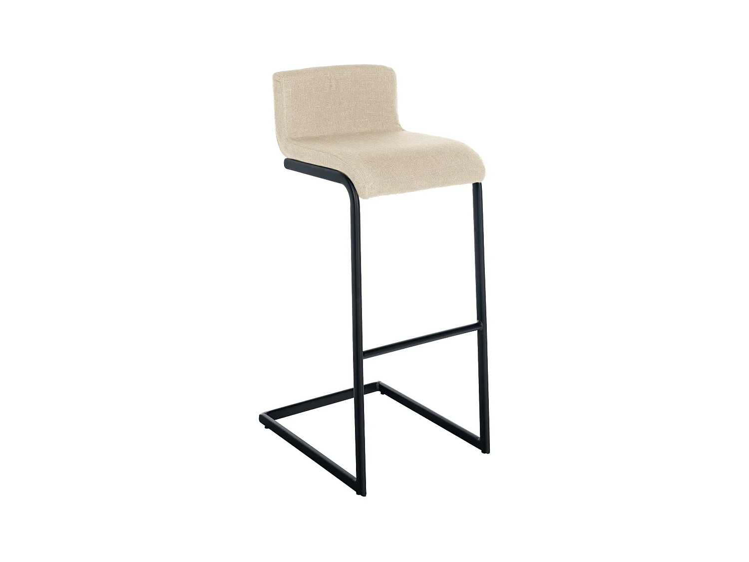 Tabouret de bar - Tissu - Crème - Newport