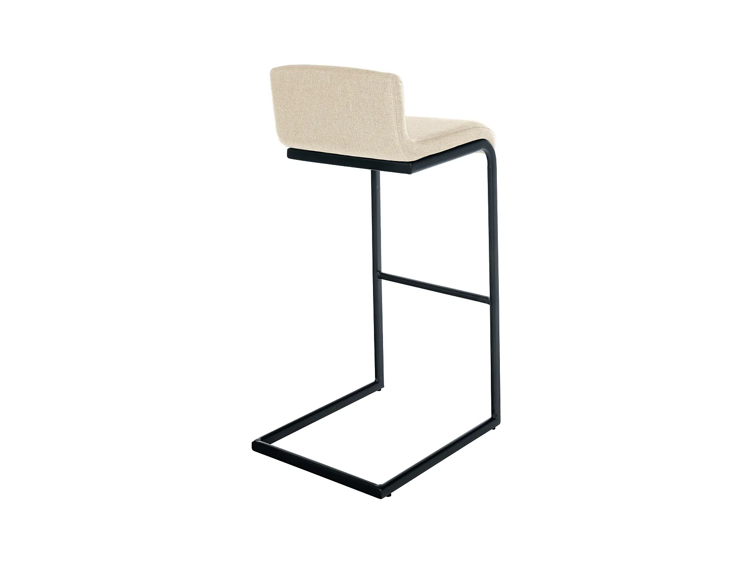 Tabouret de bar - Tissu - Crème - Newport