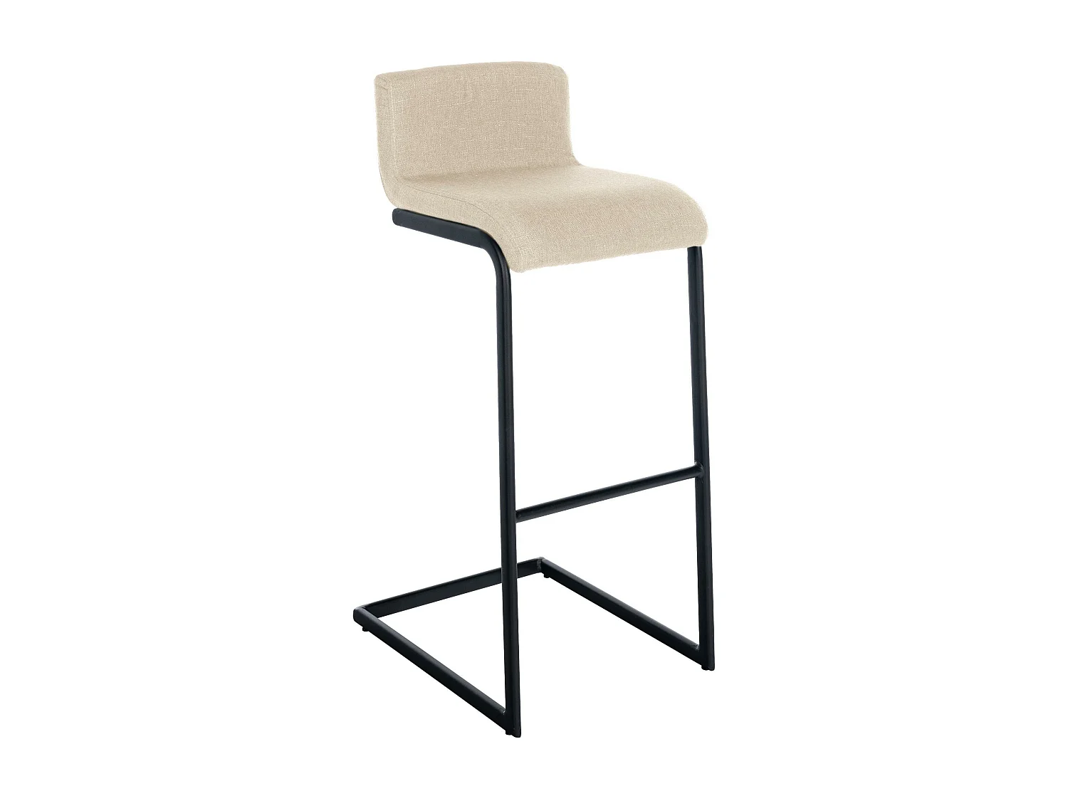 Tabouret de bar - Tissu - Crème - Newport
