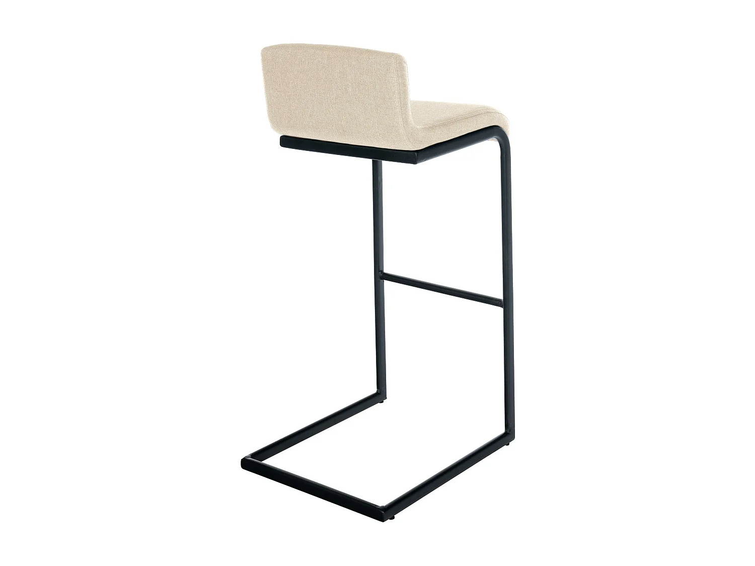 Tabouret de bar - Tissu - Crème - Newport