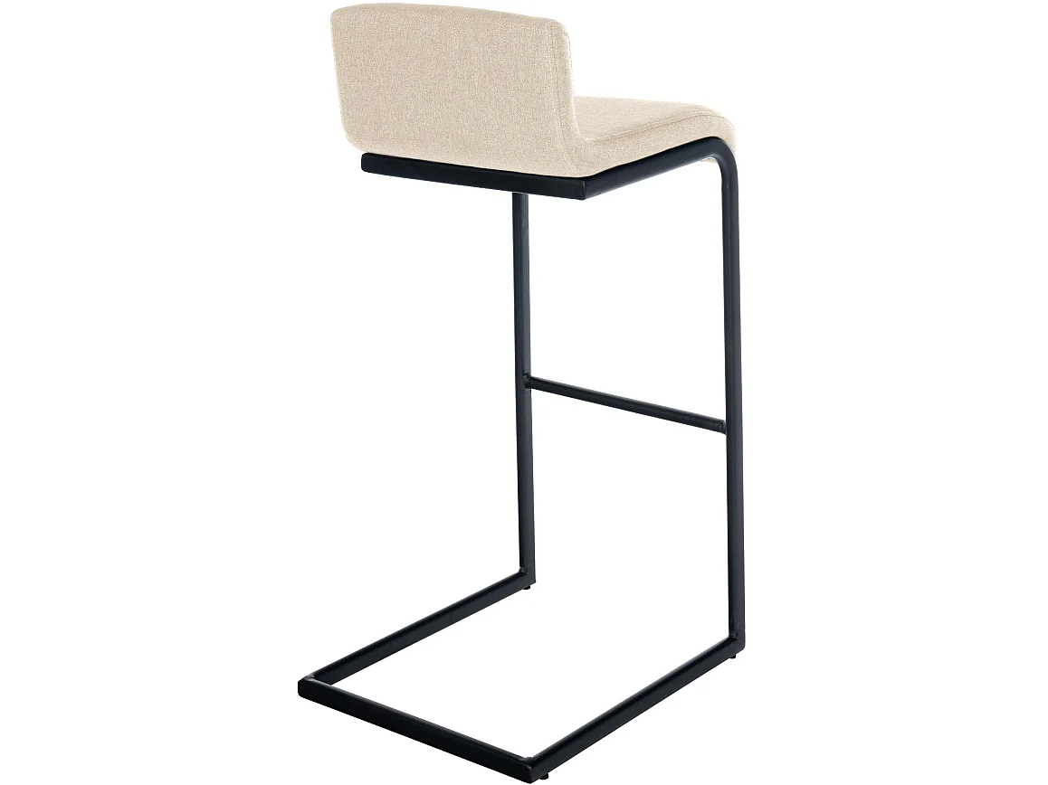 Tabouret de bar - Tissu - Crème - Newport