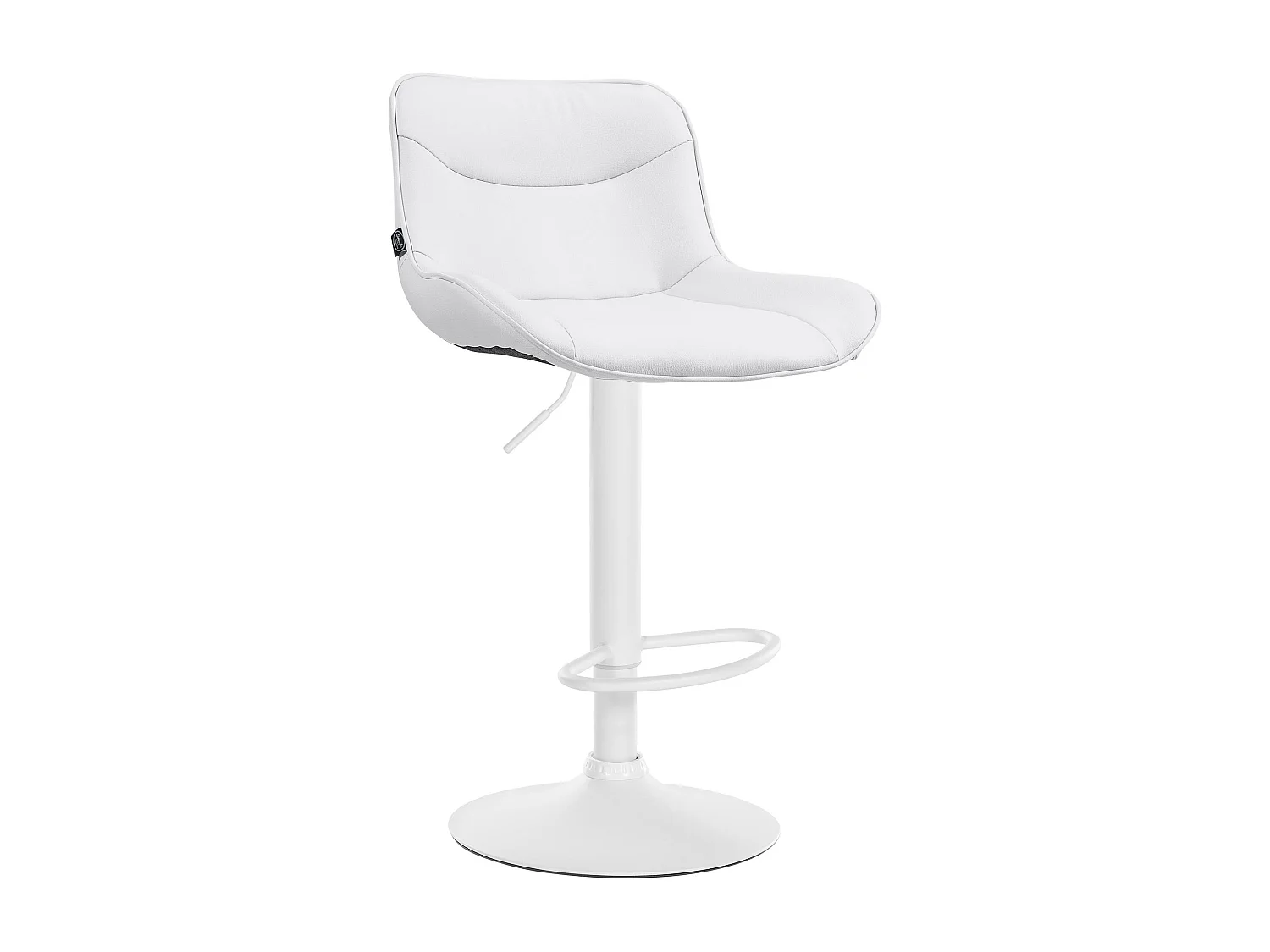 Tabouret de bar - Similicuir (PVC) & Blanc - Blanc - Vonore