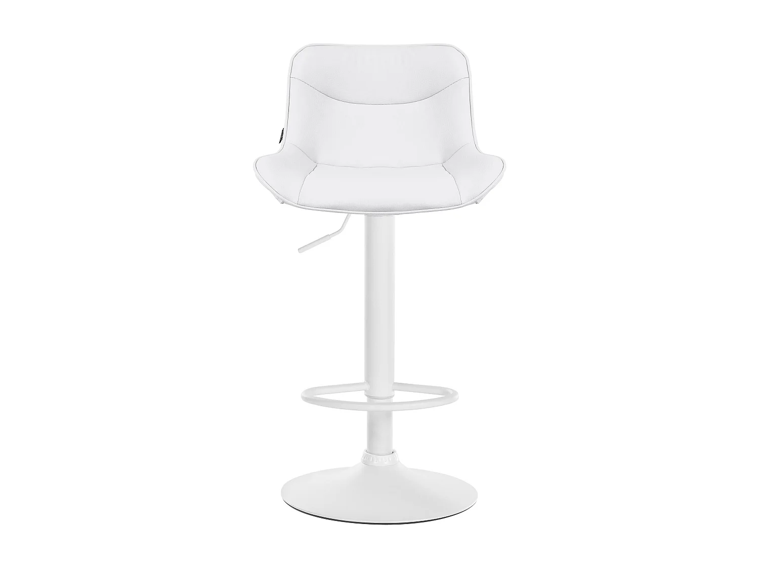 Tabouret de bar - Similicuir (PVC) & Blanc - Blanc - Vonore
