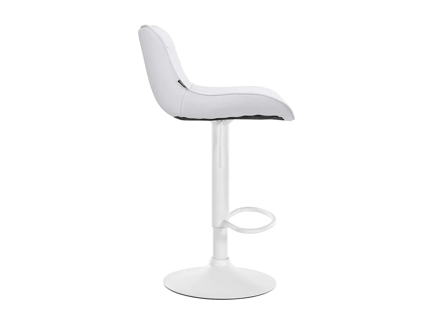 Tabouret de bar - Similicuir (PVC) & Blanc - Blanc - Vonore