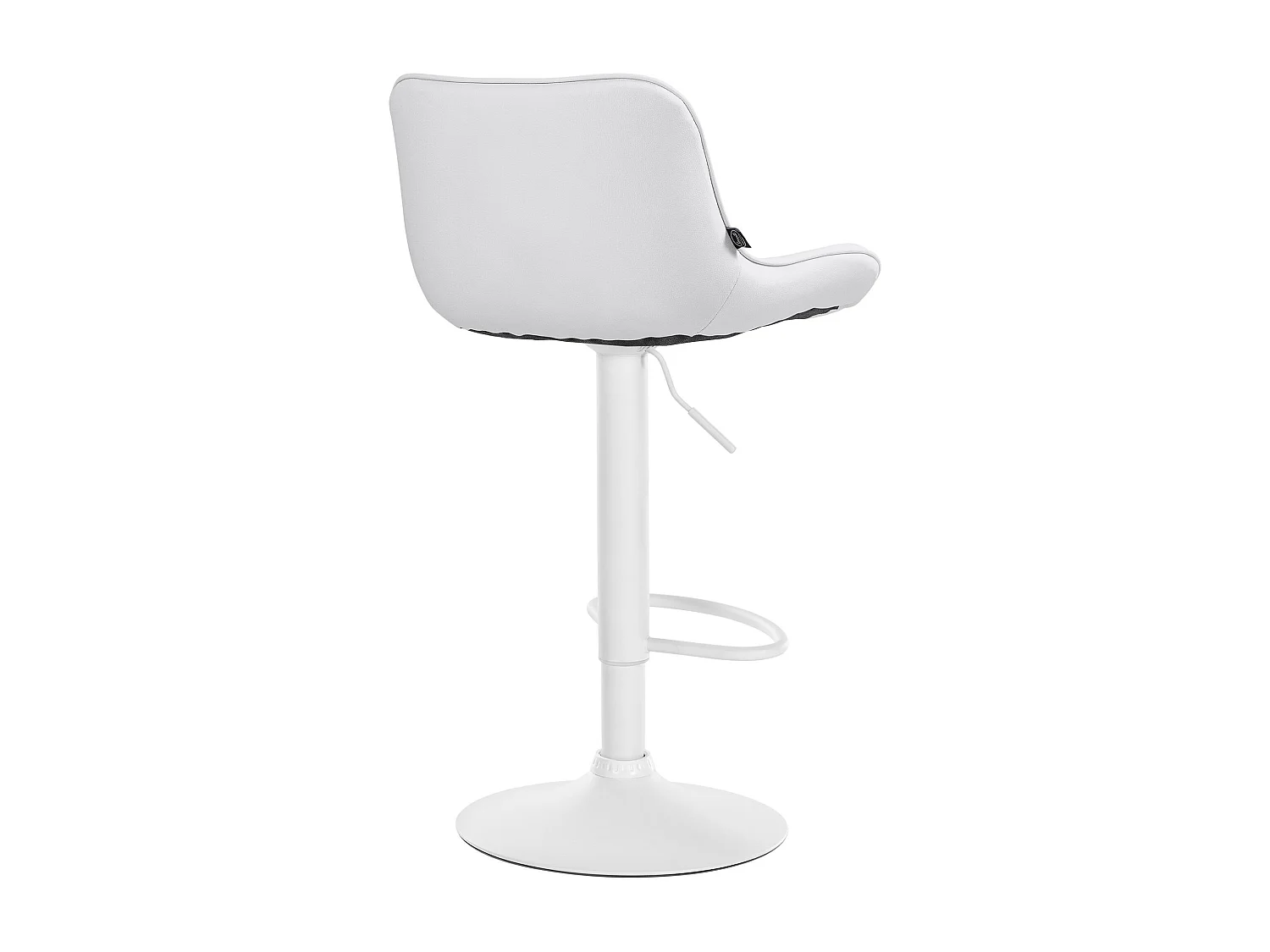 Tabouret de bar - Similicuir (PVC) & Blanc - Blanc - Vonore