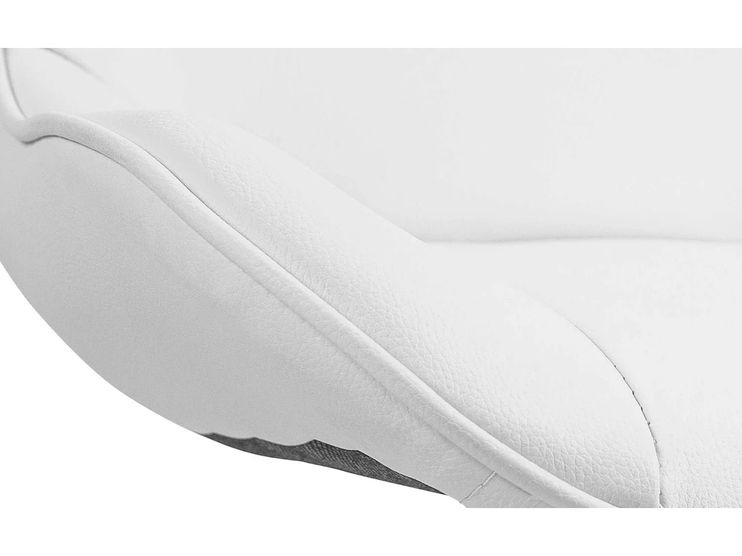 Tabouret de bar - Similicuir (PVC) & Blanc - Blanc - Vonore