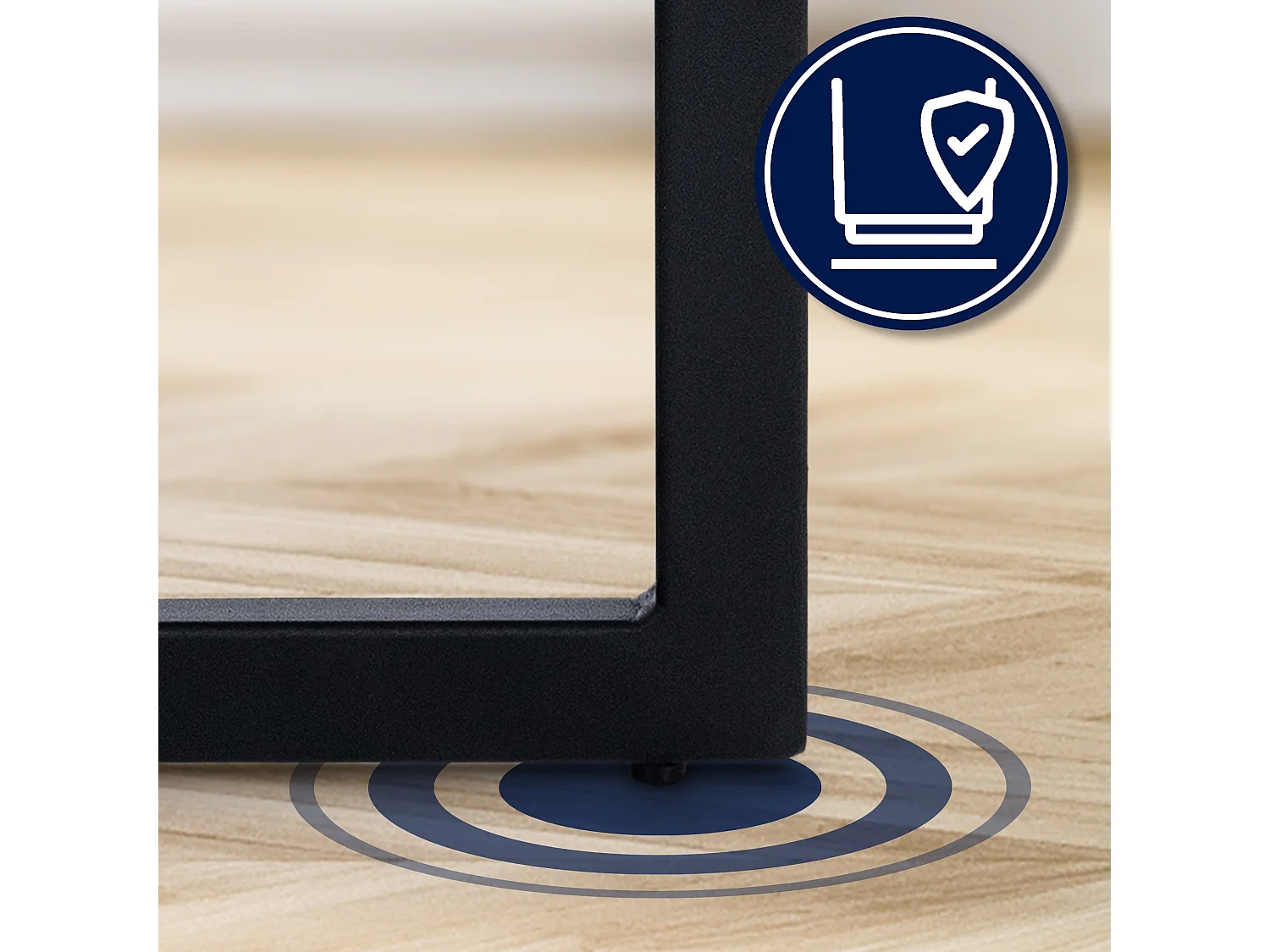 Tabouret de bar - Similicuir - Noir - Hopewell