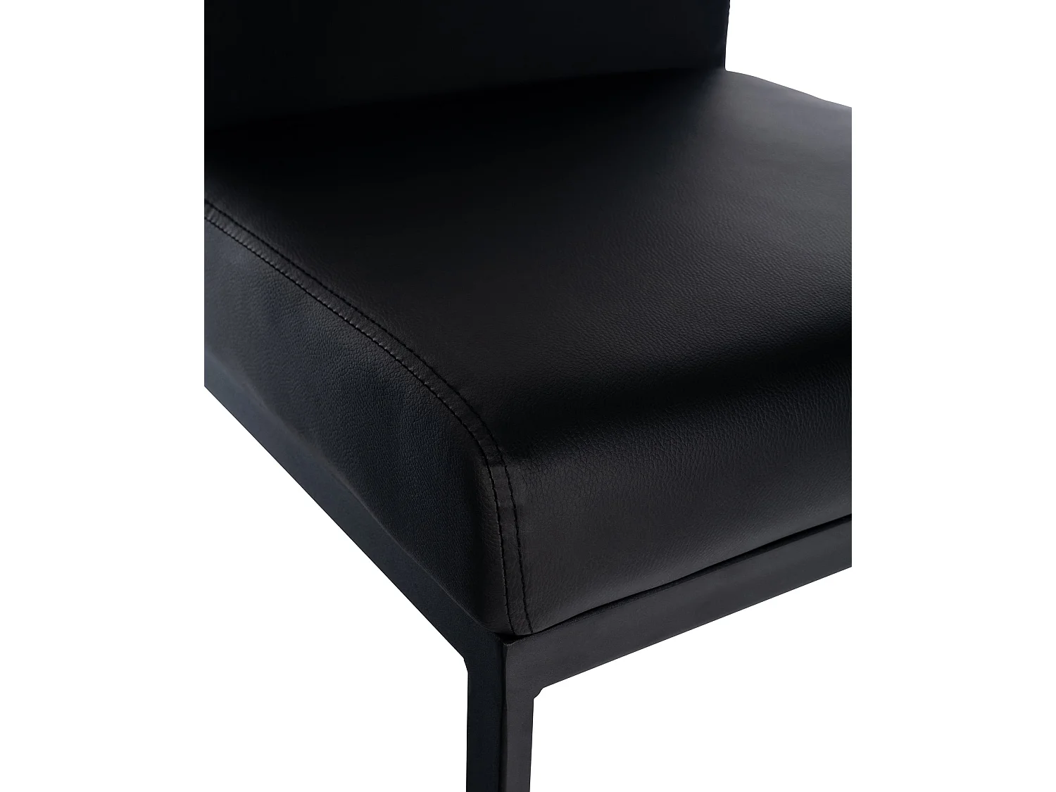 Tabouret de bar - Similicuir - Noir - Hopewell