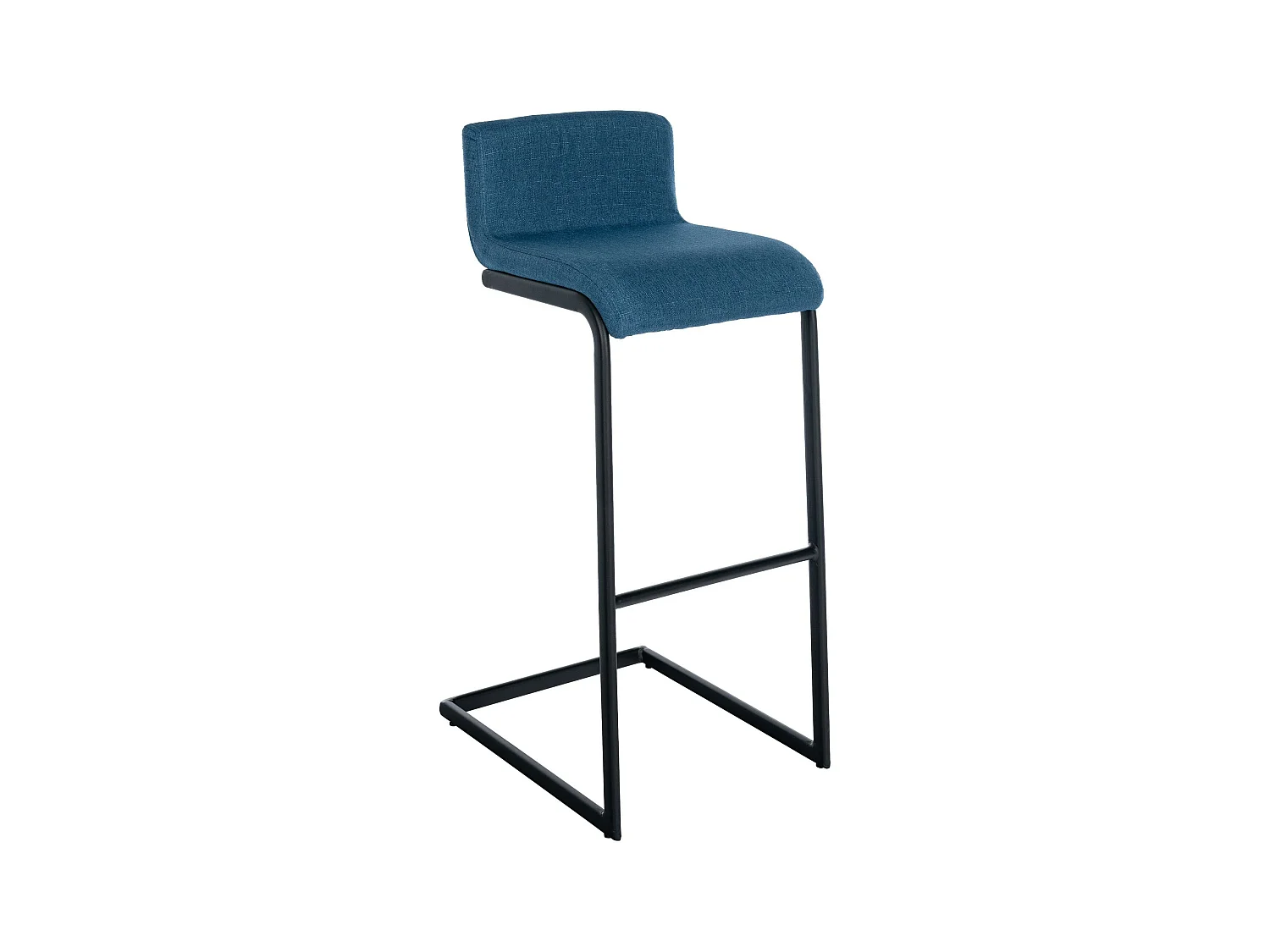 Tabouret de bar - Tissu - Bleu - Newport