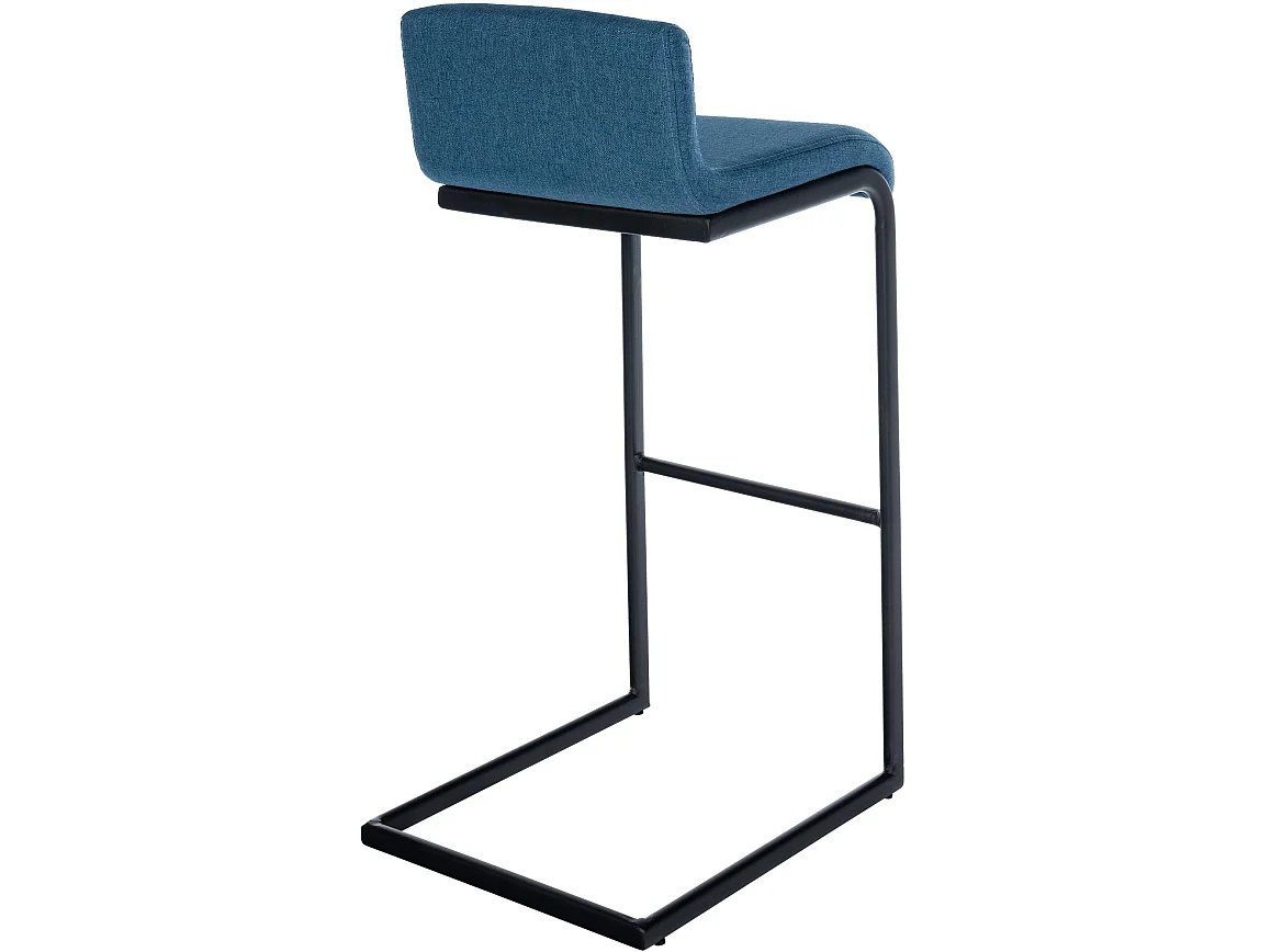 Tabouret de bar - Tissu - Bleu - Newport