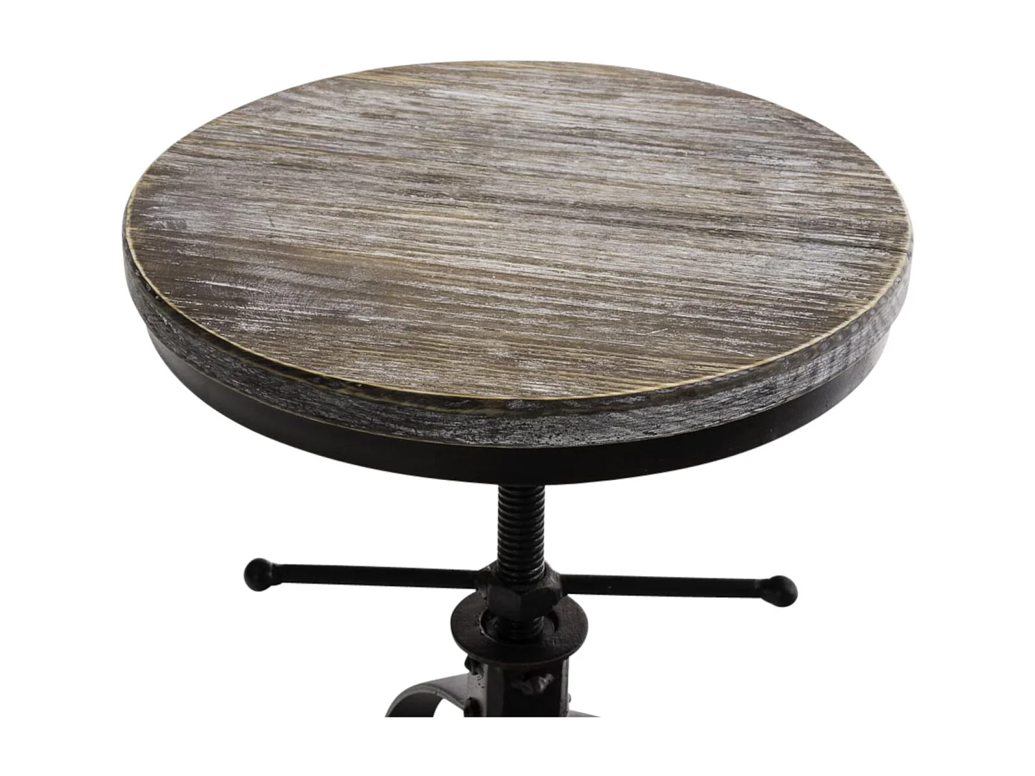 Lot de 2  Tabouret de bar - Bois & Blanc - Bronze - Raja