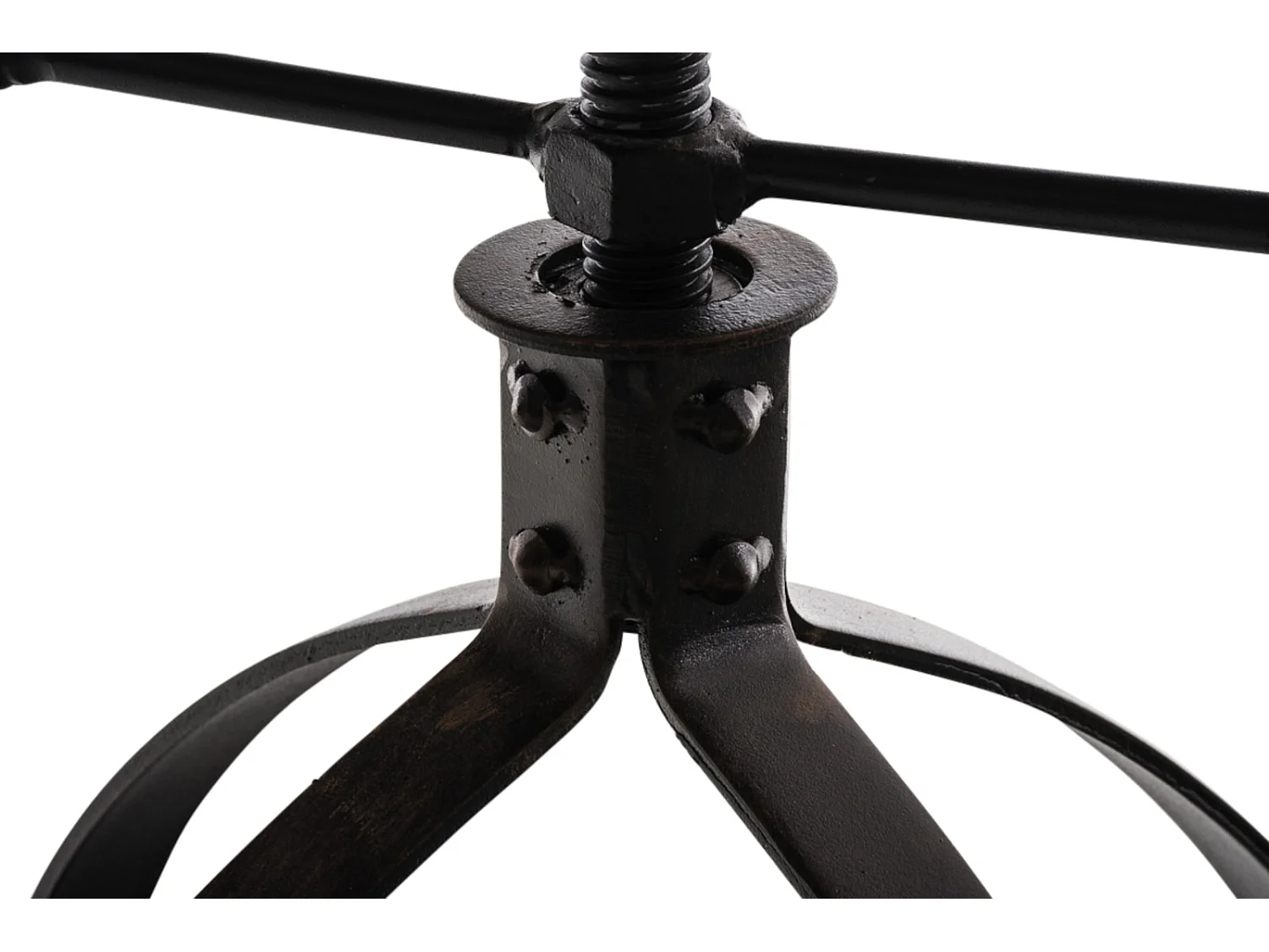 Lot de 2  Tabouret de bar - Bois & Blanc - Bronze - Raja