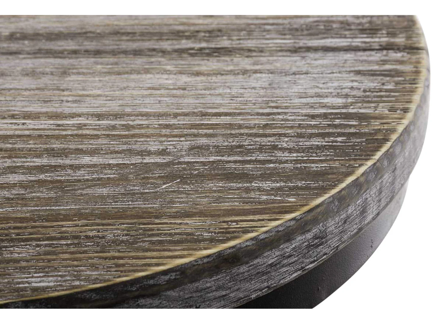 Lot de 2  Tabouret de bar - Bois & Blanc - Bronze - Raja