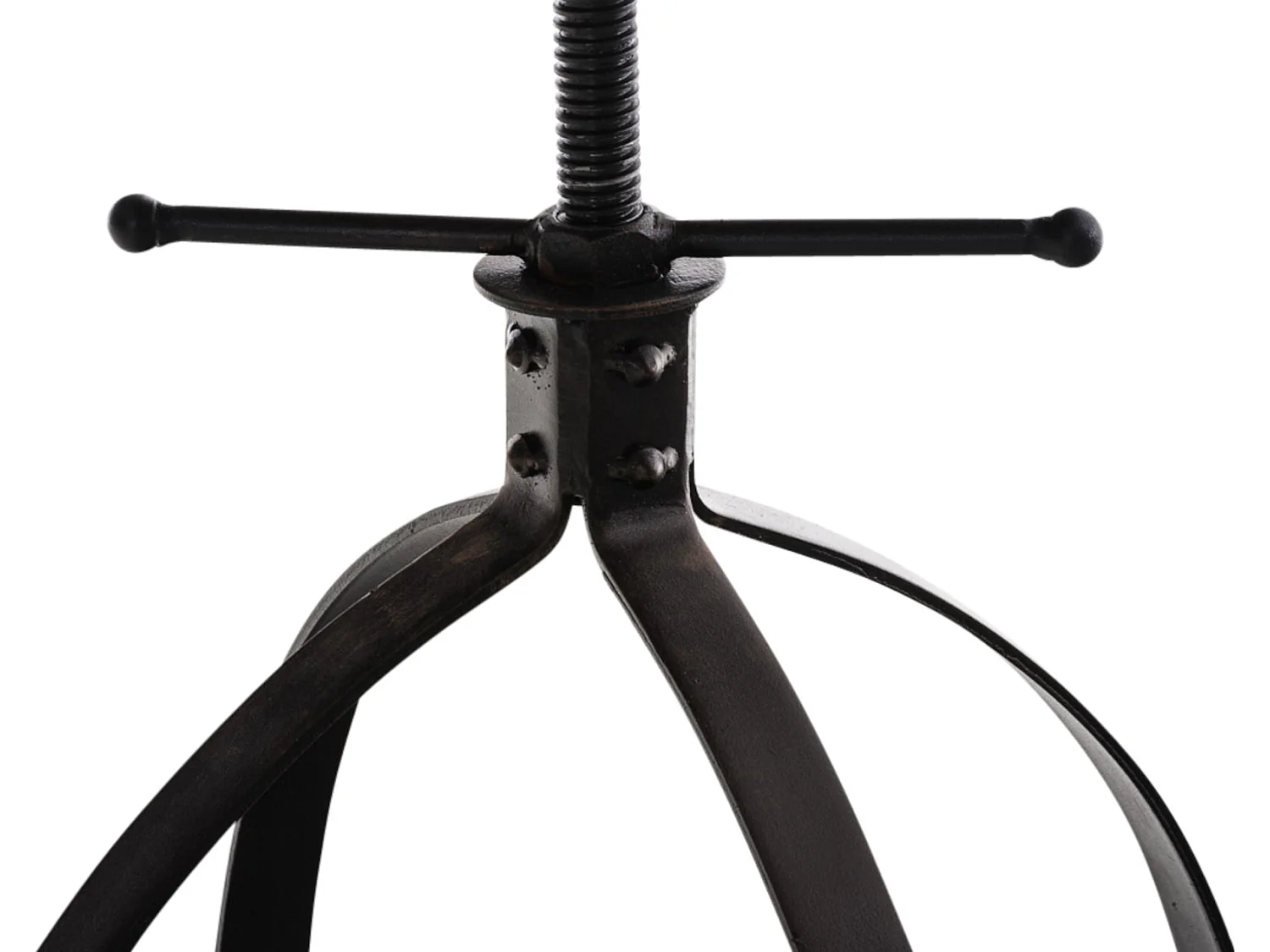 Lot de 2  Tabouret de bar - Bois & Blanc - Bronze - Raja