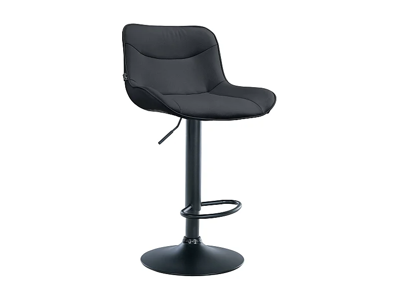 Tabouret de bar - Similicuir (PVC) & Noir - Noir - Vonore