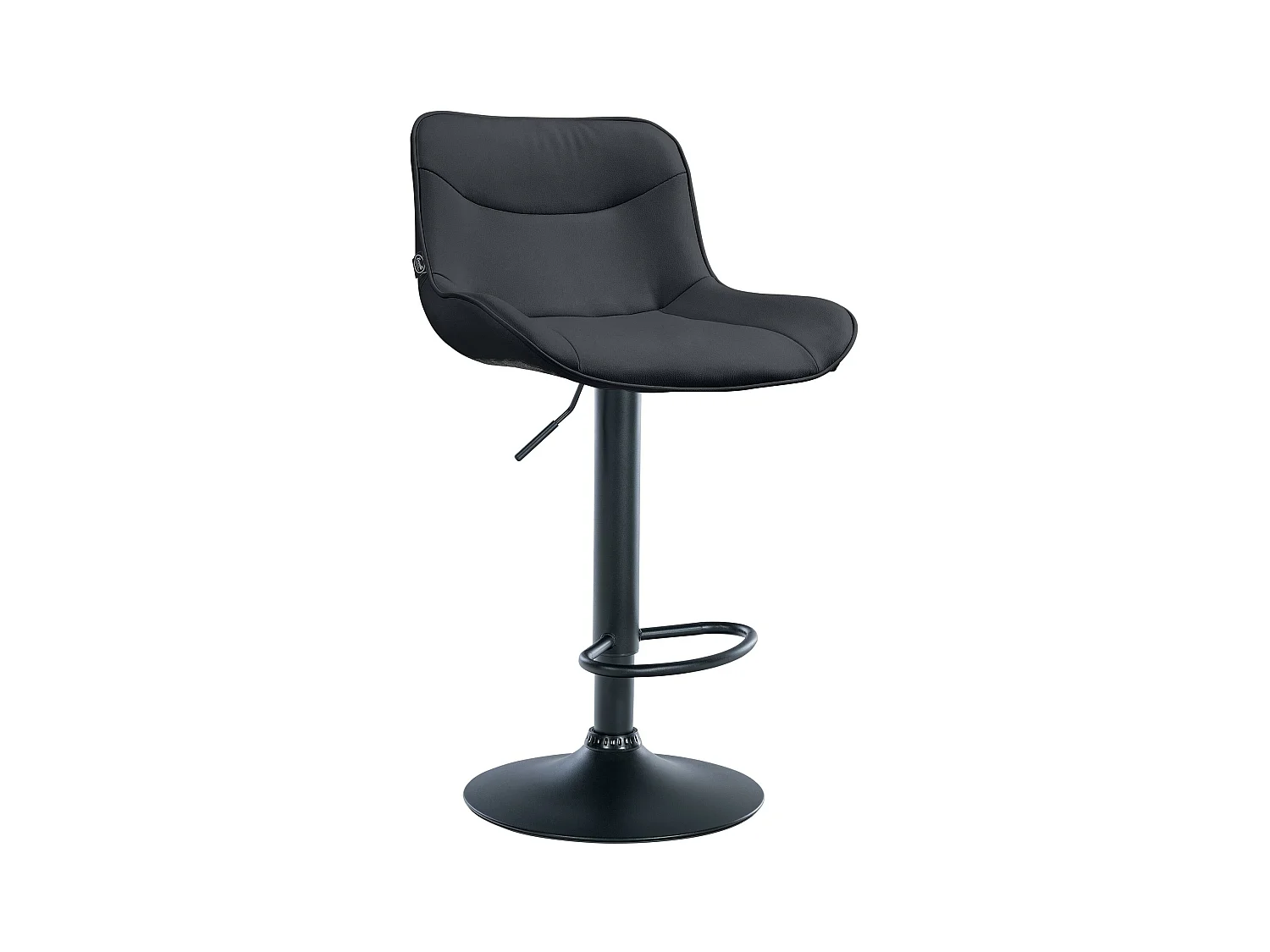 Tabouret de bar - Similicuir (PVC) & Noir - Noir - Vonore