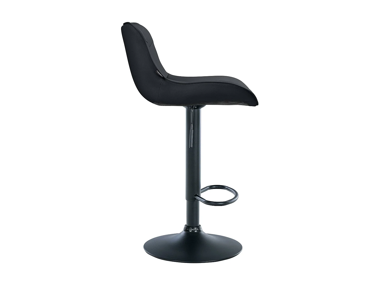 Tabouret de bar - Similicuir (PVC) & Noir - Noir - Vonore