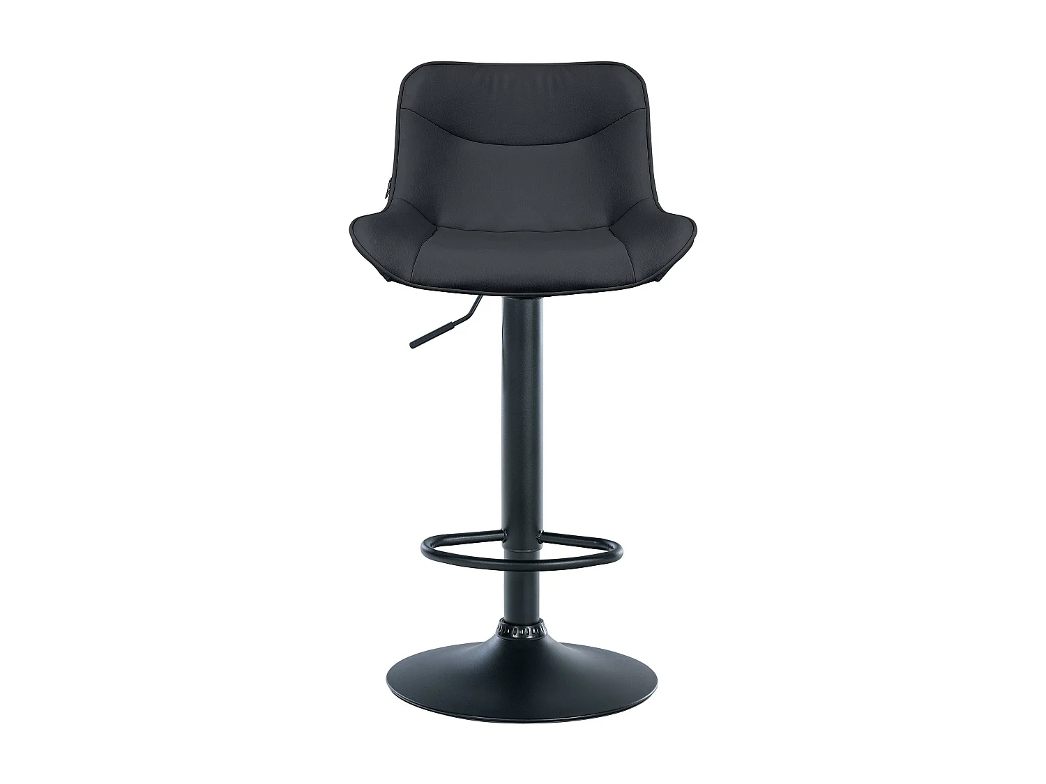 Tabouret de bar - Similicuir (PVC) & Noir - Noir - Vonore