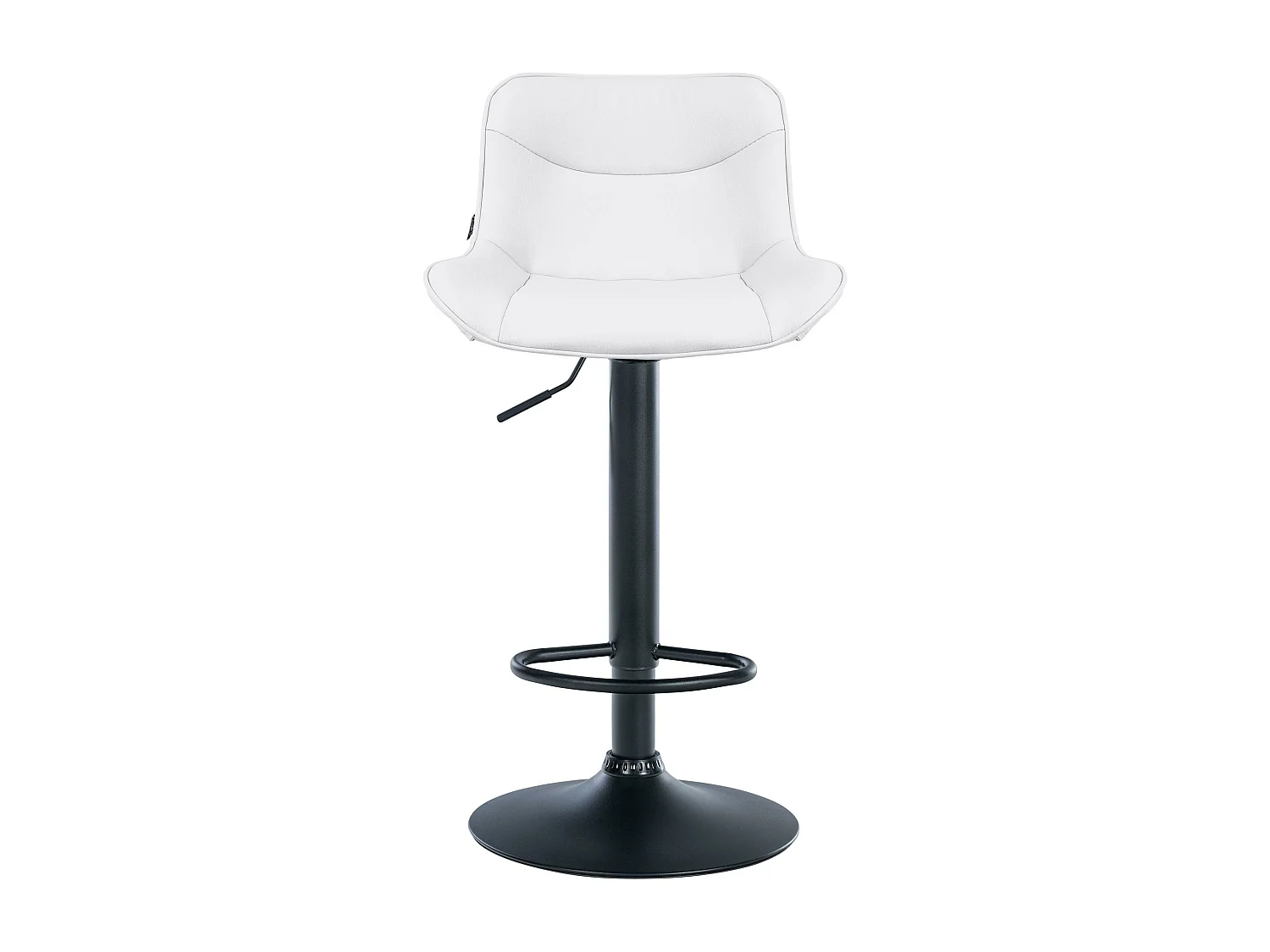 Tabouret de bar - Similicuir (PVC) & Noir - Blanc - Vonore