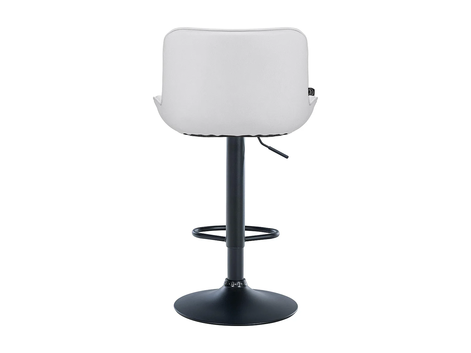 Tabouret de bar - Similicuir (PVC) & Noir - Blanc - Vonore