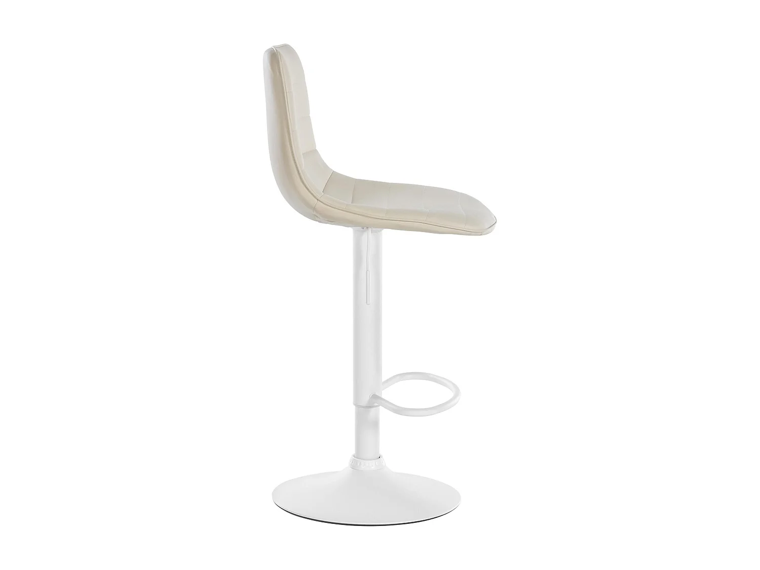 Lot de 2  Tabouret de bar - Similicuir - Crème - Lex
