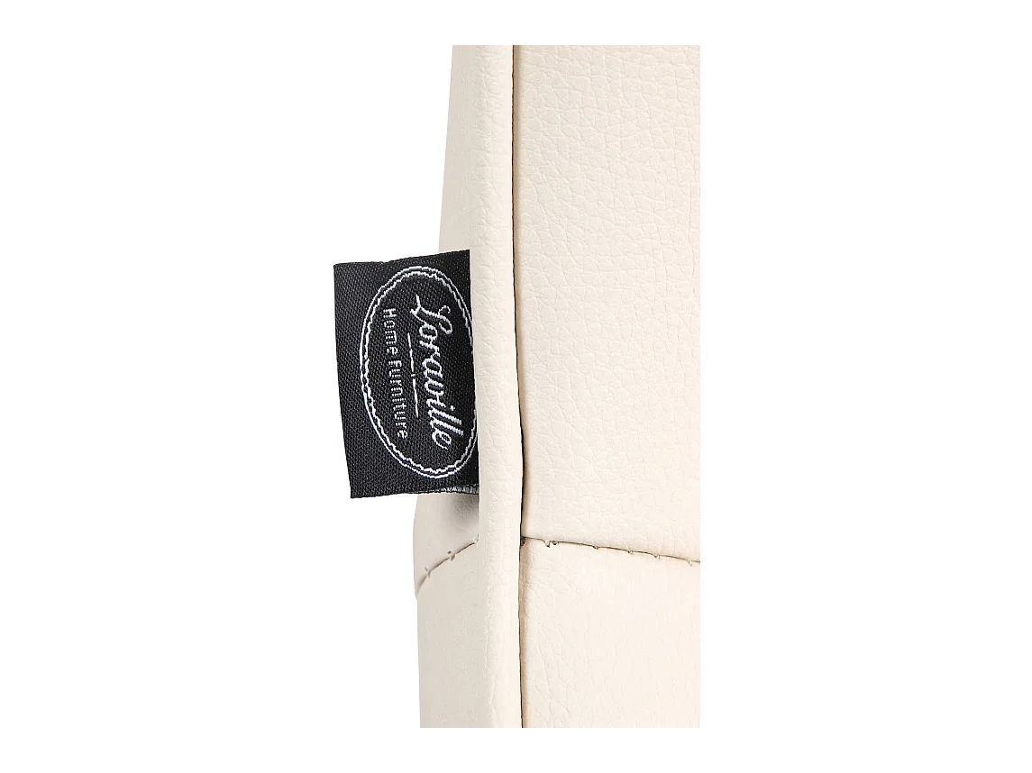 Tabouret de bar - Similicuir (PVC) & Chrome - Crème - Vonore