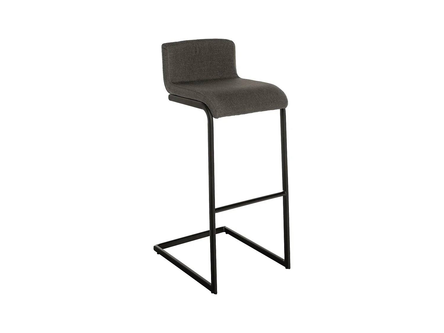 Tabouret de bar - Tissu - Gris foncé - Newport