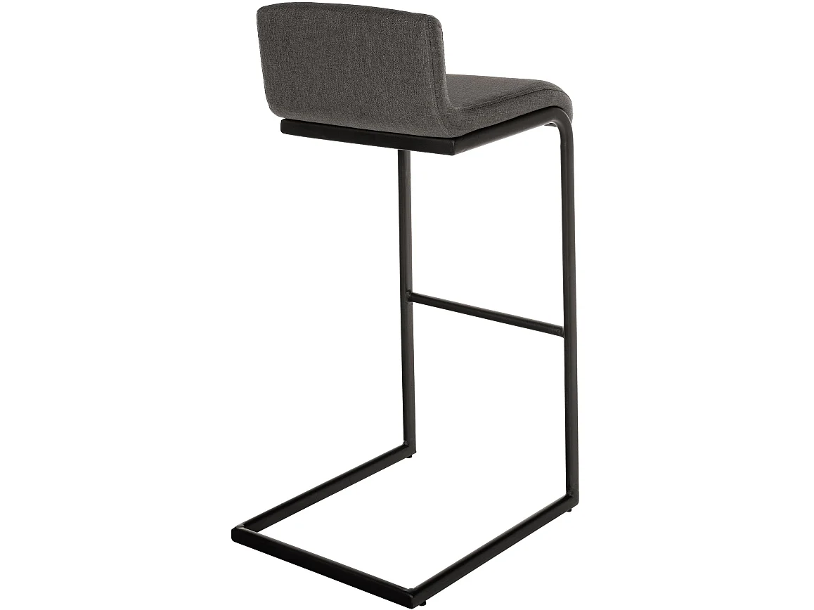 Tabouret de bar - Tissu - Gris foncé - Newport