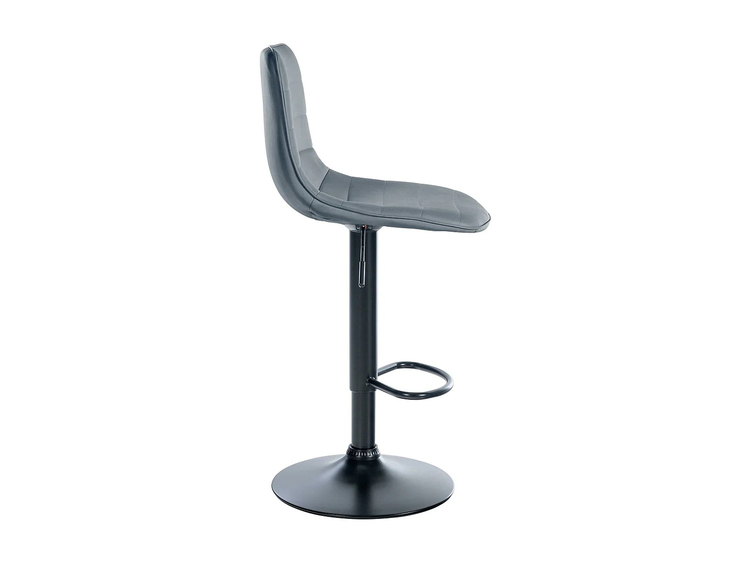 Lot de 2  Tabouret de bar - Similicuir - Gris - Lex