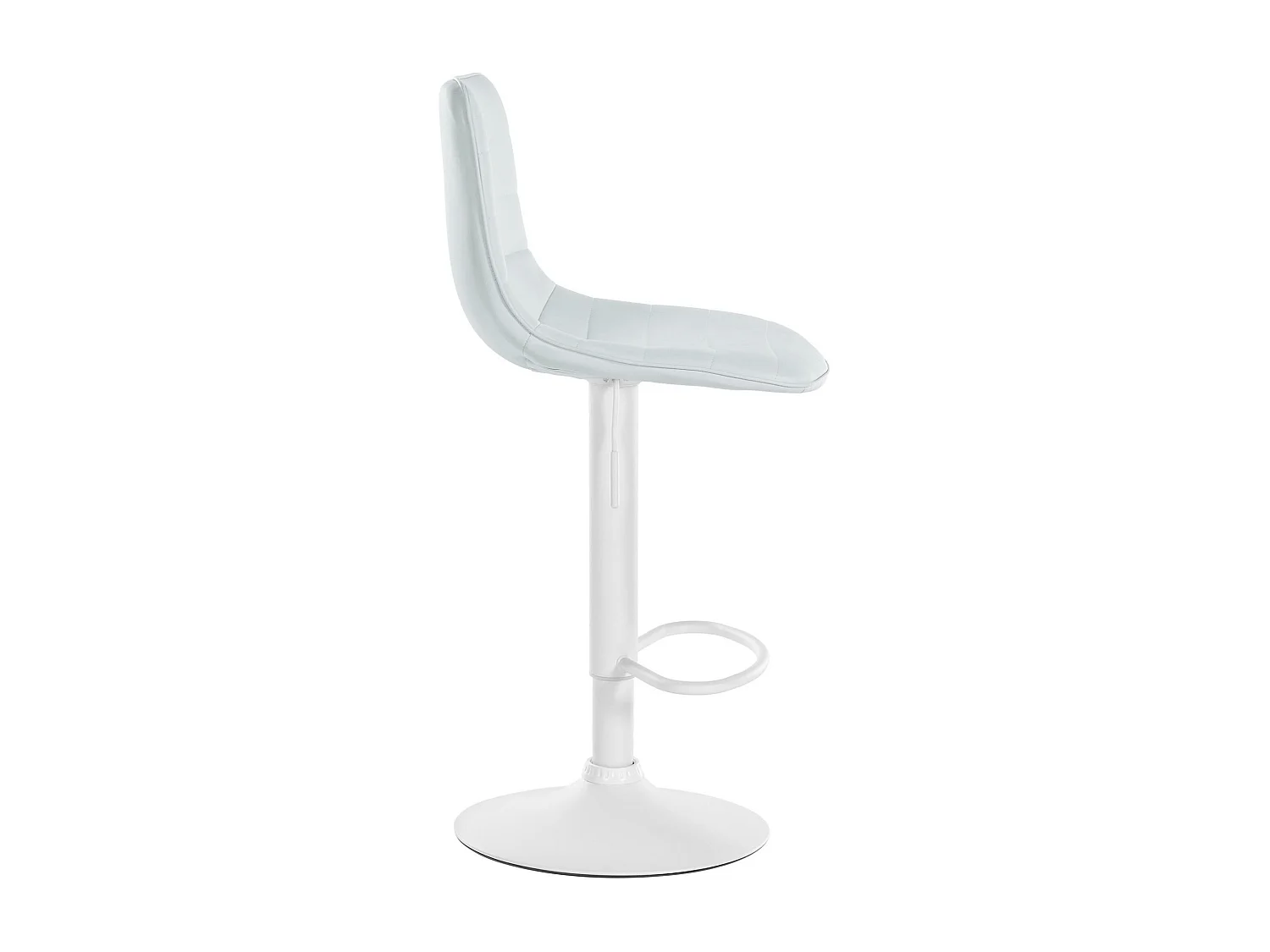 Lot de 2  Tabouret de bar - Similicuir - Blanc - Lex