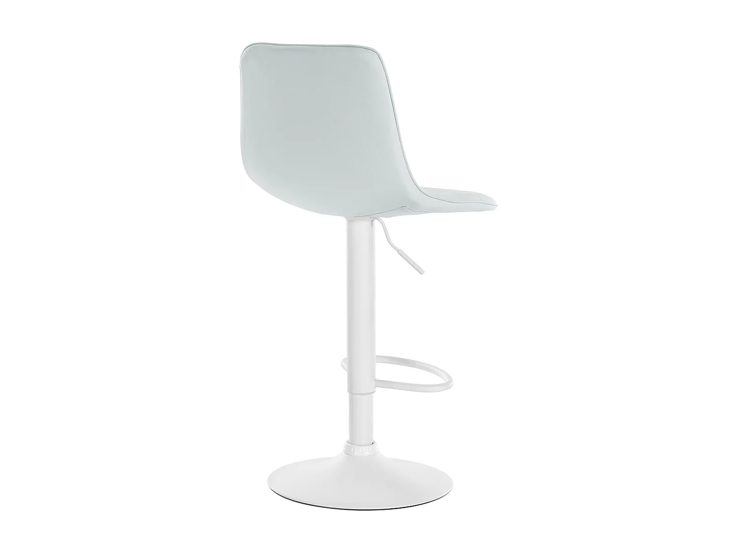 Lot de 2  Tabouret de bar - Similicuir - Blanc - Lex